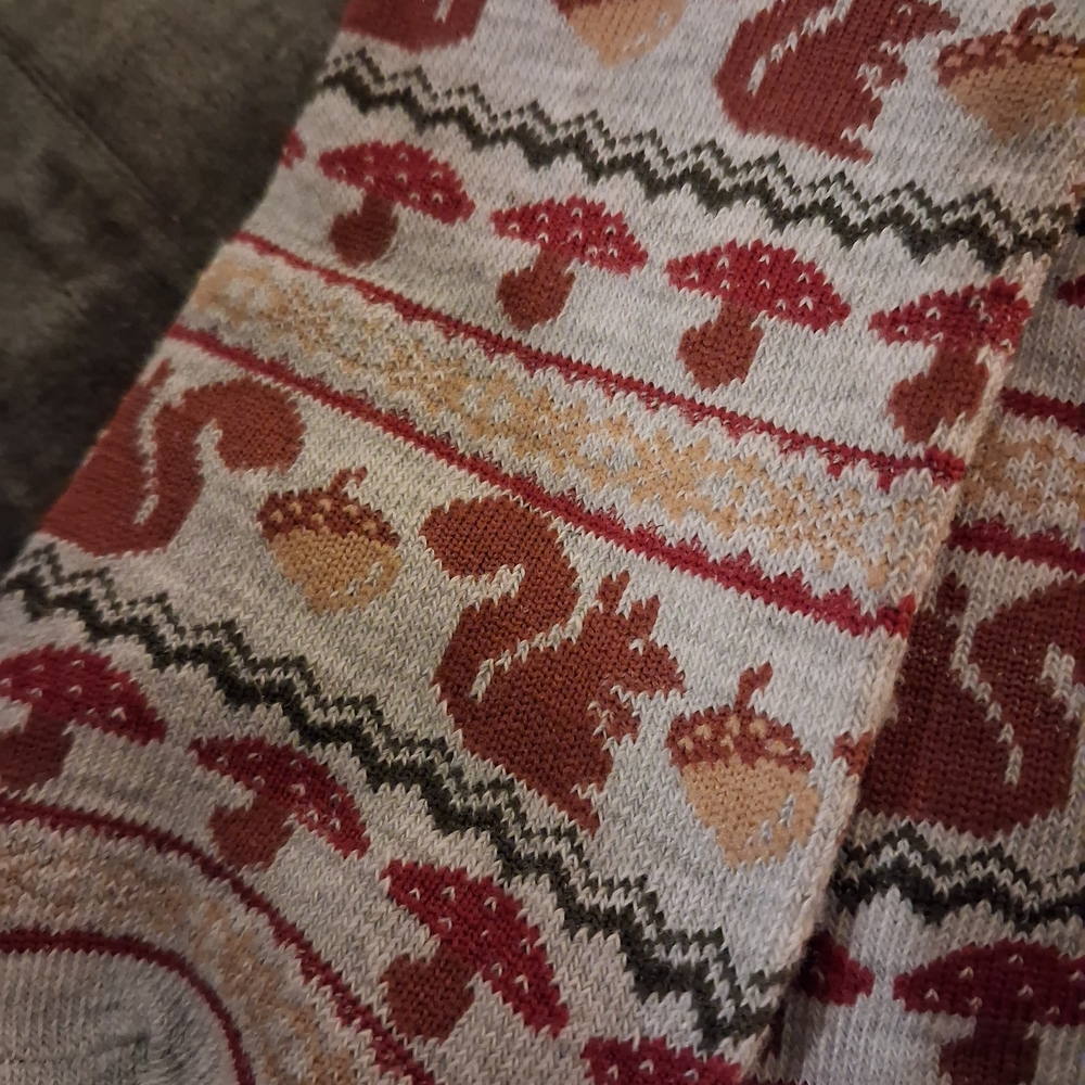 Squirrel and Mushroom Patterned Socks๐ฟ๐ - Picture 2 of 2